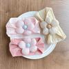 Baby Headband with Five-Petal Flower - Newborn Elastic Nylon Headwear
