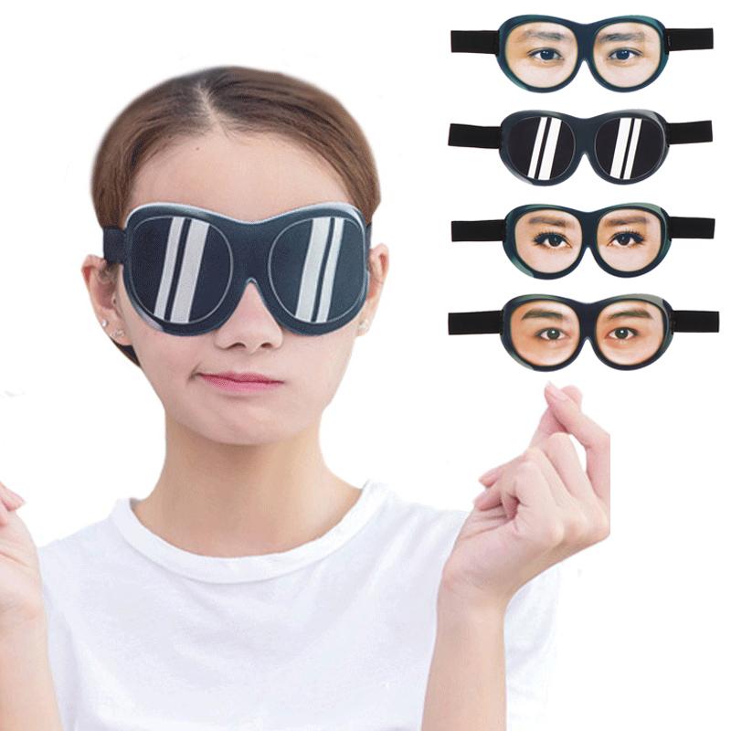 Máscara de Dormir 3D Engraçada de Olhos Abertos Sombra para os Olhos 3D Paródia Estereoscópica Sombra para os Olhos Macia de Viagem Venda Criativa Sombra para os Olhos Auxílio para Dormir