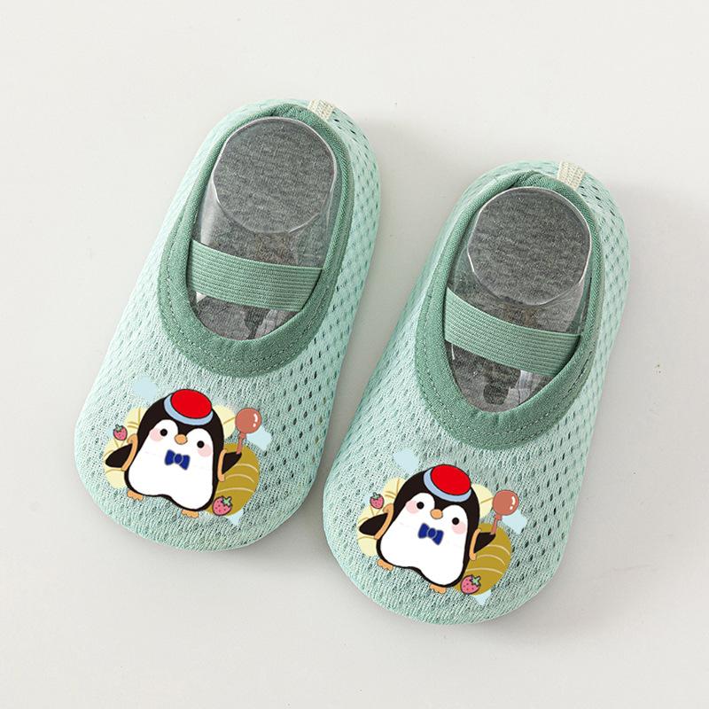 Summer men's and women's baby floor socks, children's mesh breathable cartoon baby shoes and socks, cool toddler indoor shoes