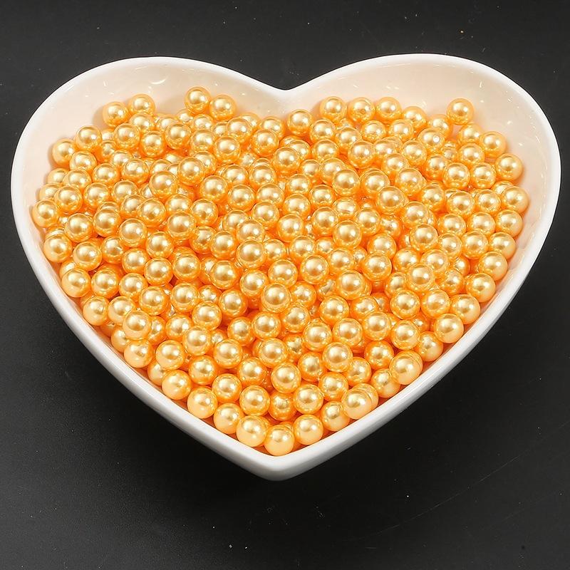3-10Mm Non-Porous Abs Color Imitation Pearl Loose Beads Diy Handmade Drop Glue Filling Accessories Material Decorative Accessories