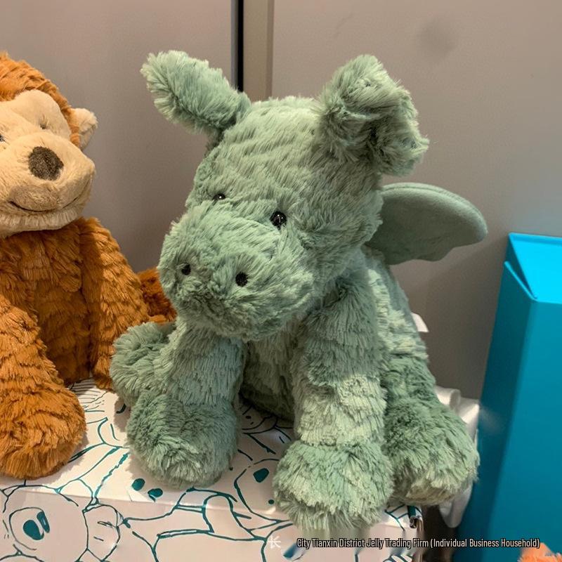 

Animal Series Plush Toy: Wavy Hair Monkey, Dinosaur, Lion, Fox Dolls - Cute Soothing Gifts Includes Blue Dust Bag