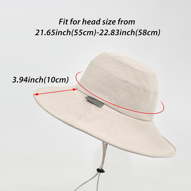 Damen Sommer UV-Schutz Sonnenhut, Wasserabweisende Leichte Atmungsaktive Kappe, Faltbar Tragbar für Outdoor-Wanderungen