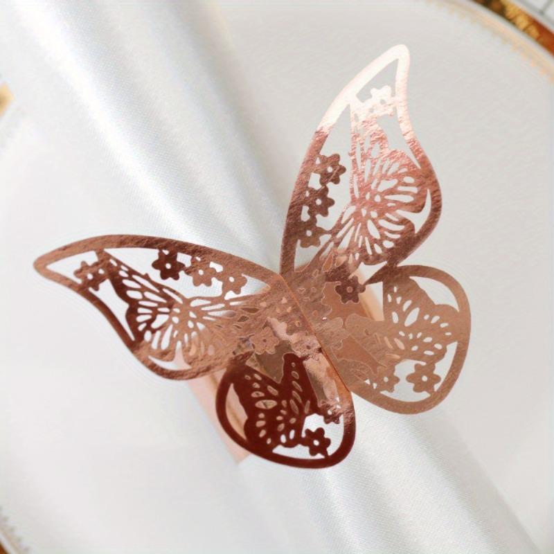 

50Pcs/Set Butterfly Style Cut Paper Napkin Rings Napkins Holders Hotel Wedding Table Decoration