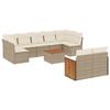 VidaXL Salon de Jardin avec Coussins 10 pcs, Canapés de Patio, Ensemble de Meubles, Mobilier de Terrasse Extérieur, Beige 3260378