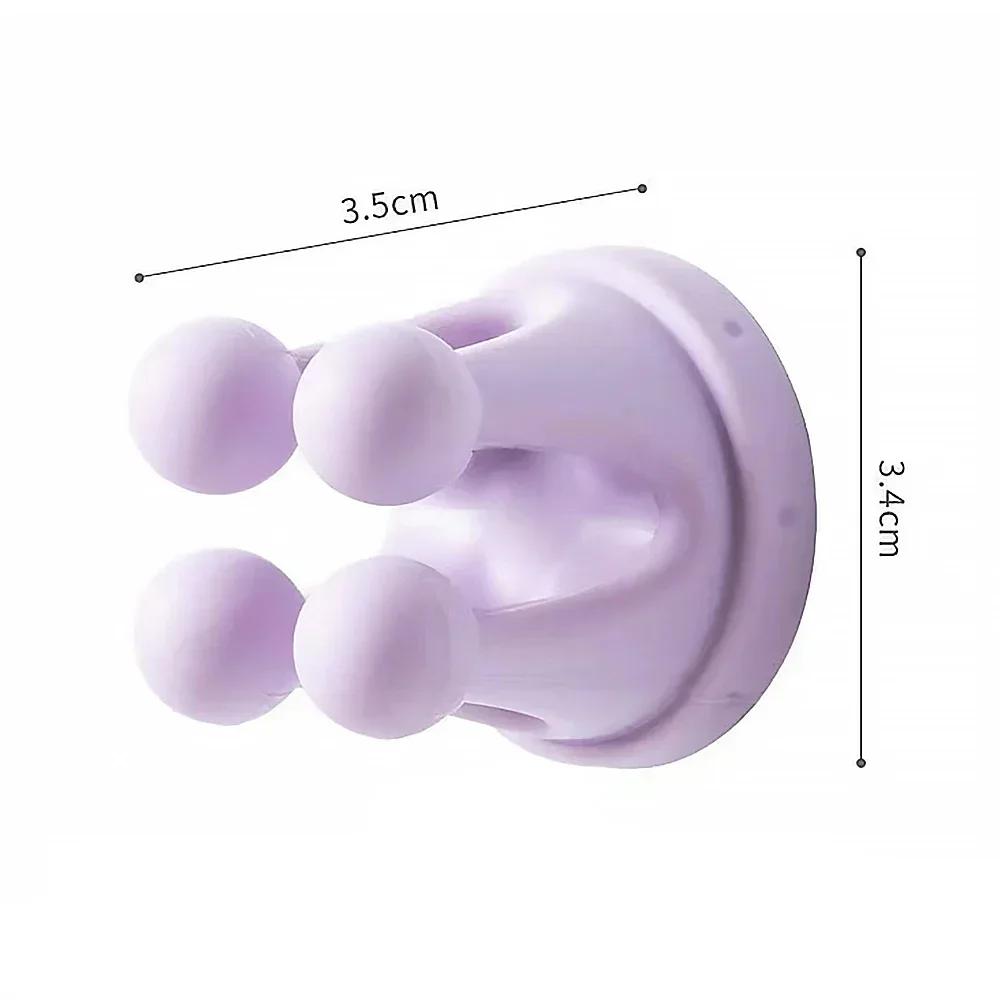 Silicone Toothbrush Holders Waterproof Self Adhesive Multi-Function Hooks Toothbrush Holders