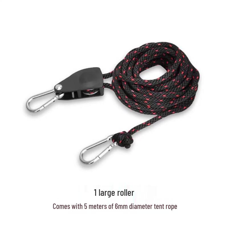 Outdoor Camping Tent Rope Tightener with Metal Pulley