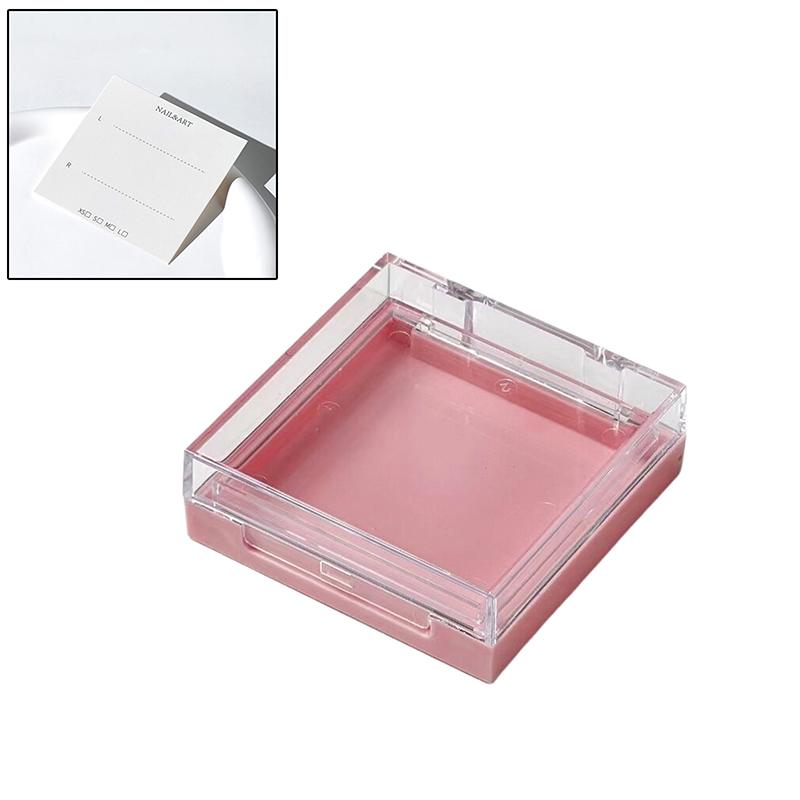 Negleutstillingskoffert med dobbelt lag Gjennomsiktig akryl Utstillingsoppbevaring for påpressbare negler Multifunksjonell beholderboks for falske negler