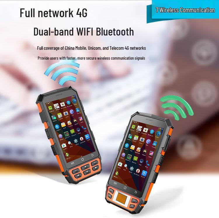 UHF RFID Handheld Reader & Writer with 1D/2D Barcode and Fingerprint Recognition