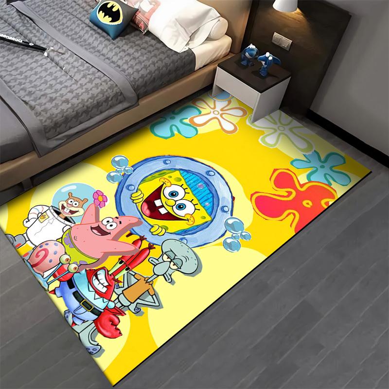 Bright Cartoon Ocean Floor Rug Suitable for Use As an Anti-slip Game Mat for Living Room and Bedroom Sofas