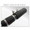 Portable Clarinet Saxophone Mouthpiece Set Black Clarinet Mouthpiece with Caps Ligature Reed for Beginner Student