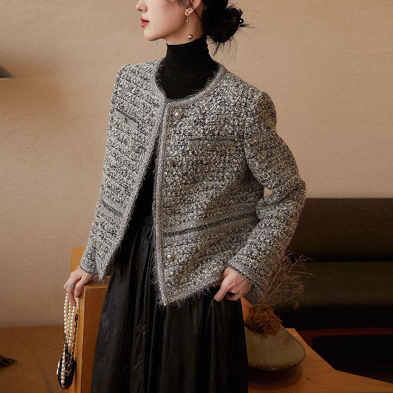 Women's French Bouclé Jacket, Fall/Winter 2025 Arrival, Elegant Woven Style