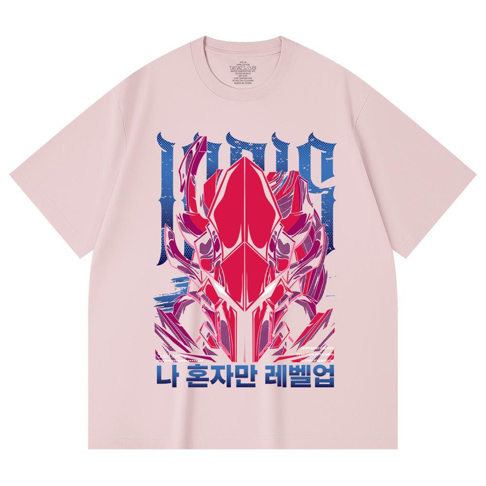 230 Gsm 100% Cotton Solo Leveling V13 Igris Print Unisex Heavy Cotton T Shirt