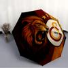 Galatasaray Fashionable Automatic Opening/Closing Folding Umbrella. Portable and Foldable, Ideal for Gift, Travel, and Daily Use.