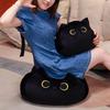 Black Cat Stuffed Doll Companionship Elastic Pillow Cushion for Gift