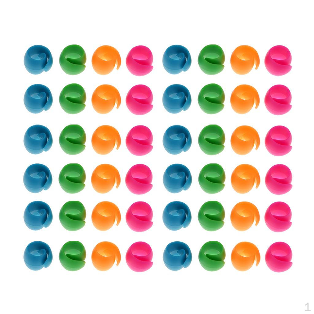 

Упаковка из 48 шт. Зажимы для катушек DIY Силиконовый шпульный держатель