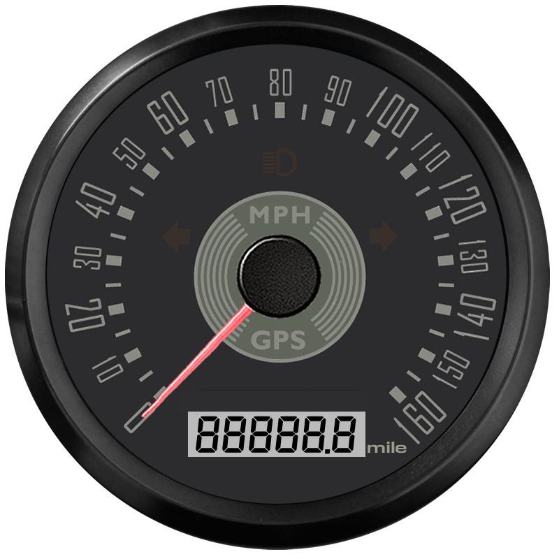 Universal 85MM GPS Speedometer Gauge for Motorcycle Marine Boat Truck 125 200 Kmh MPH Speed Gauge Meter