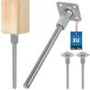KOTARBAU® Vertically Adjustable Steel Post Base Anchor for Gazebos, Shelters, Fences 80 x 330 mm Set of 2