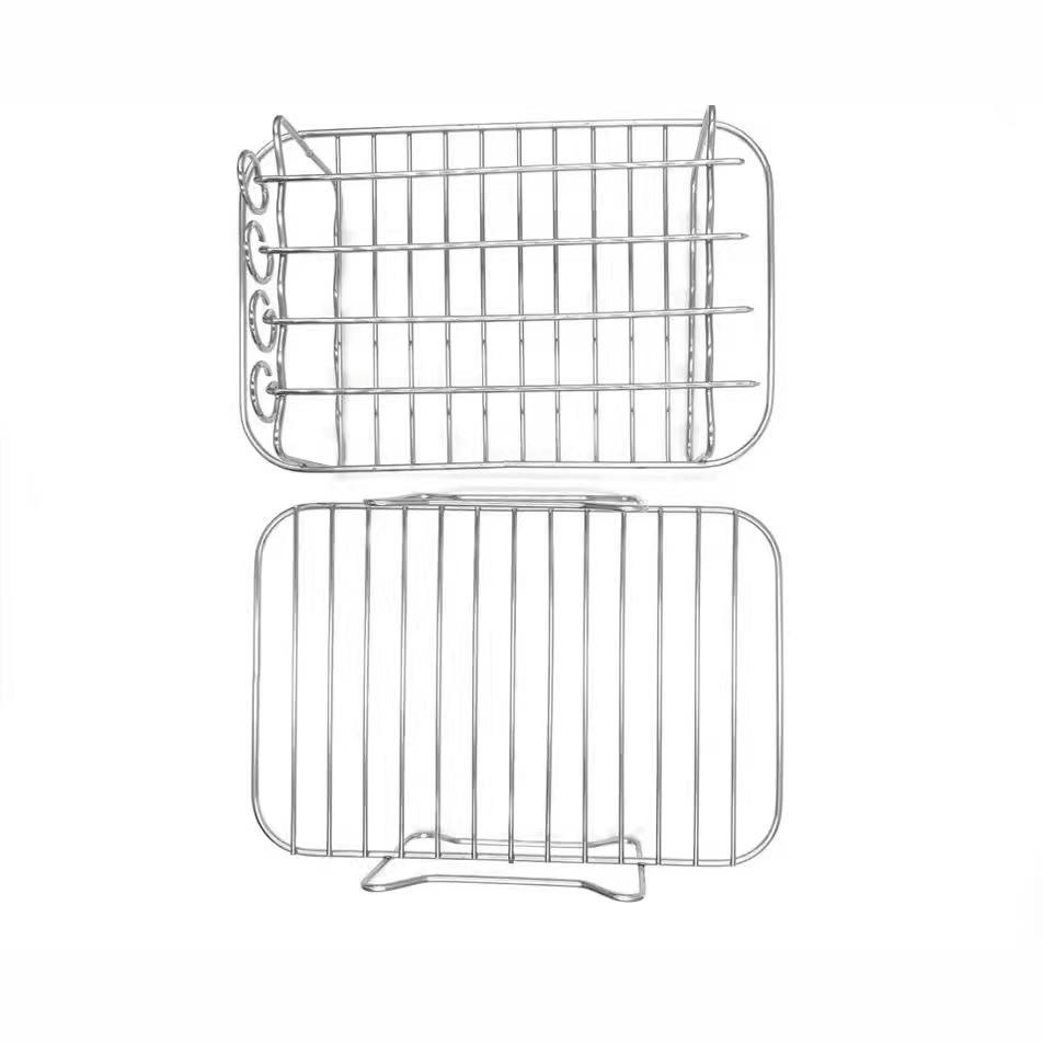 Stainless Steel Double-Layer Air Fryer Grill & Steam Rack - 7”/8”