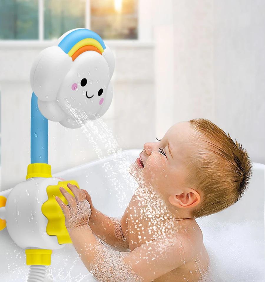 

New Baby Bath Water Game Toy - Clouds Model Faucet Shower, Bathroom Squirting Sprinkler, Water Spray Toy for Kids Children Gift