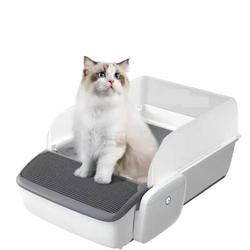 Умный Автоматический Самоочищающийся Туалет-ЛотОк для Кошек Открытый Полузакрытый Туалет для Кошек Большого Размера Высокой Вместимости