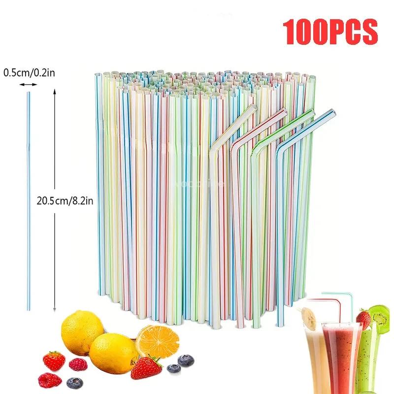 Multicolor Plastic Pipes Drinking Straws Cola Straws Bar Party Wedding Kitchen Pajitas Cocktail Straw Wholesale Tool