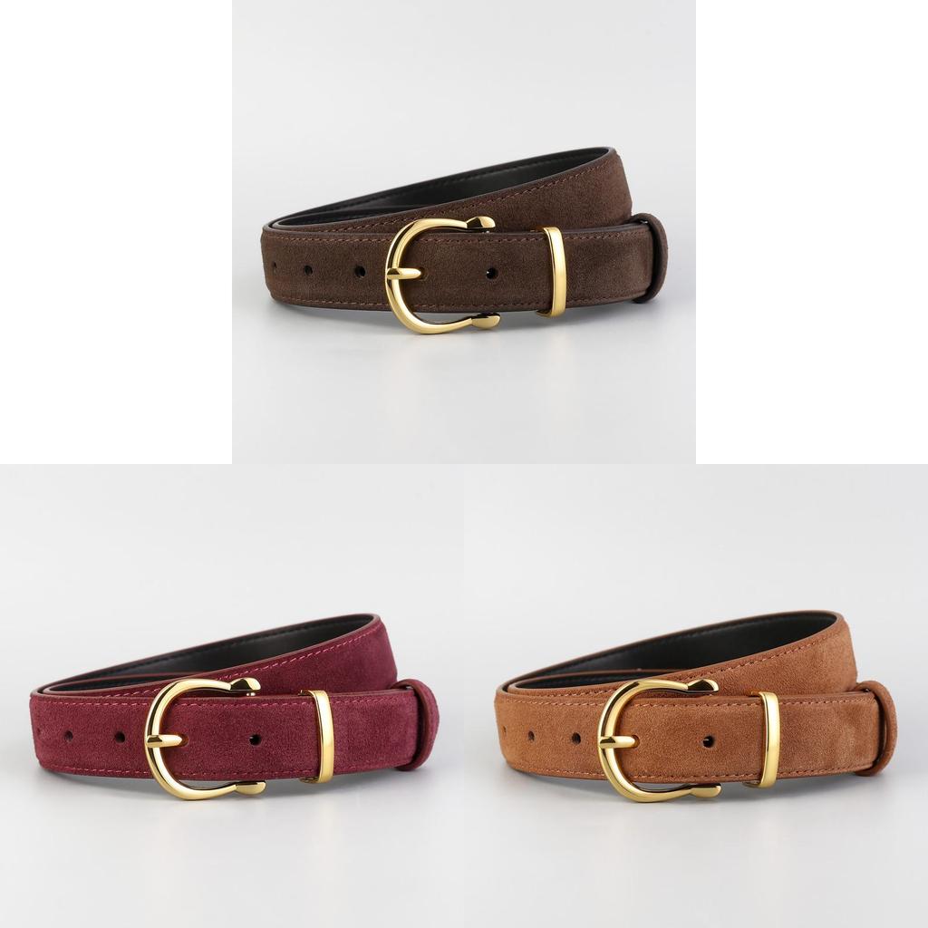 Minimalist Genuine Leather Waist Belt With Pin Closure For Fashionable Ladies And Jeans