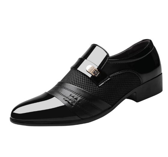 Four Seasons New Men's Business Leather Shoes Overfoot Sandals Hollow Single Shoes Breathable Wedding Shoes H318