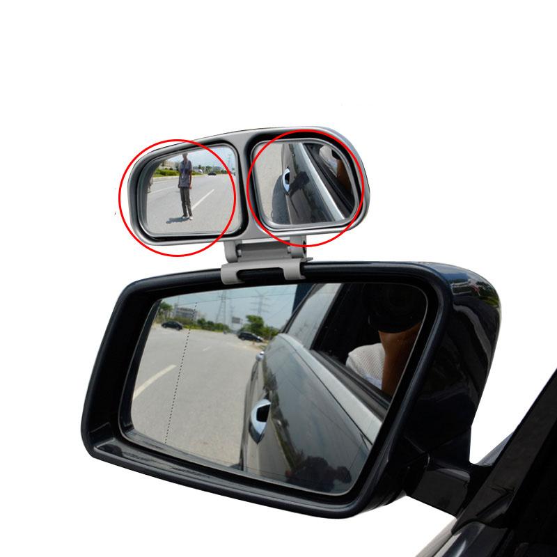 Car Rearview Mirror, Front and Rear Wheel Reverse Assist, 360 Degree Wide-angle High-definition Reverse Blind Spot Mirror