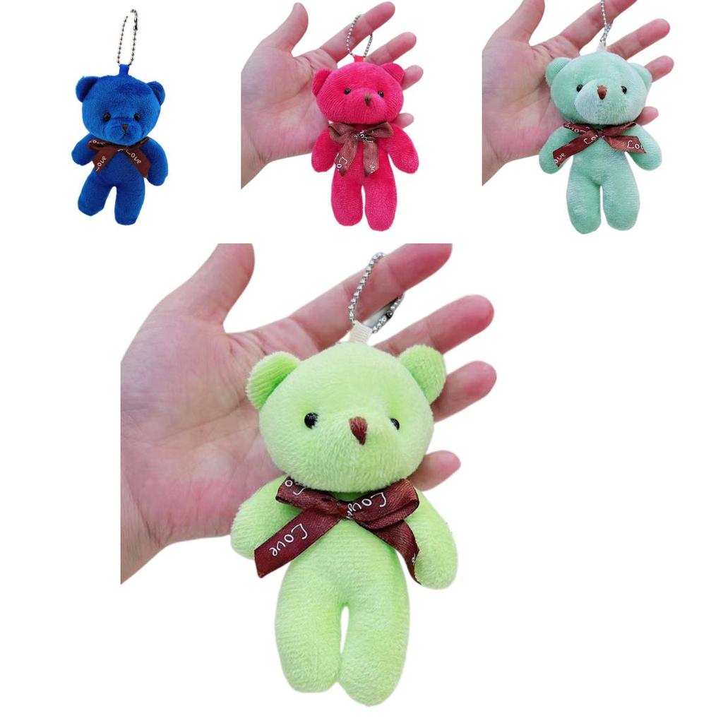 Super Soft Short Plush Teddy Bear Keyring Doll Toy