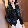 Long Sleeve Jacket Summer Women's Loose Jacket Casual Sunscreen Thin Print Baseball Uniform