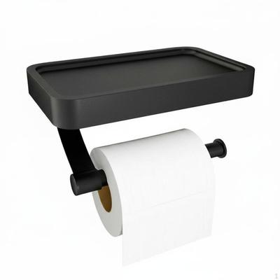 Toilet Paper Holder with Phone Shelf Multifunctional Waterproof Wall