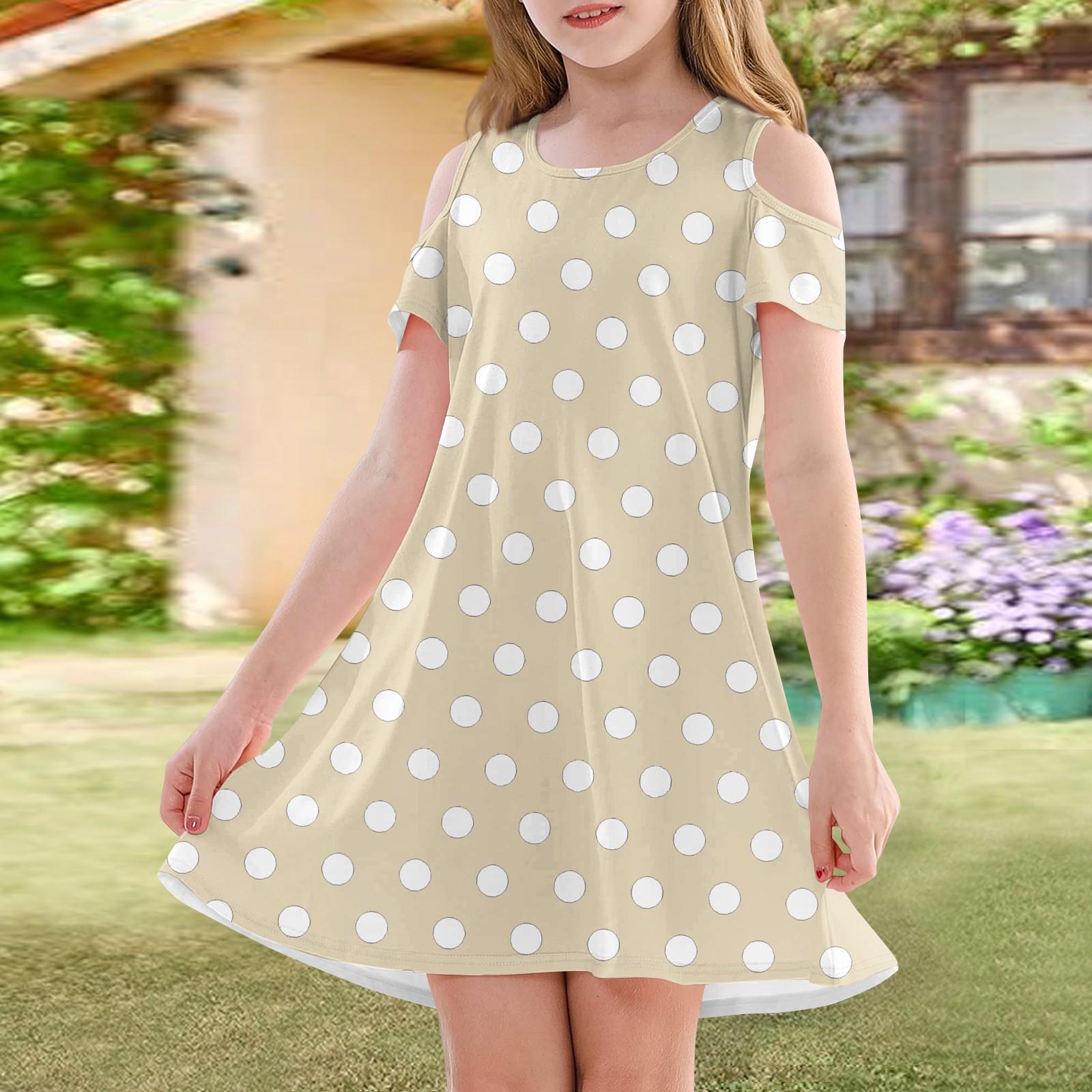 

Сукня А-силуету для дівчаток - літня повсякденна сукня без рукавів, дитяча сукня 160