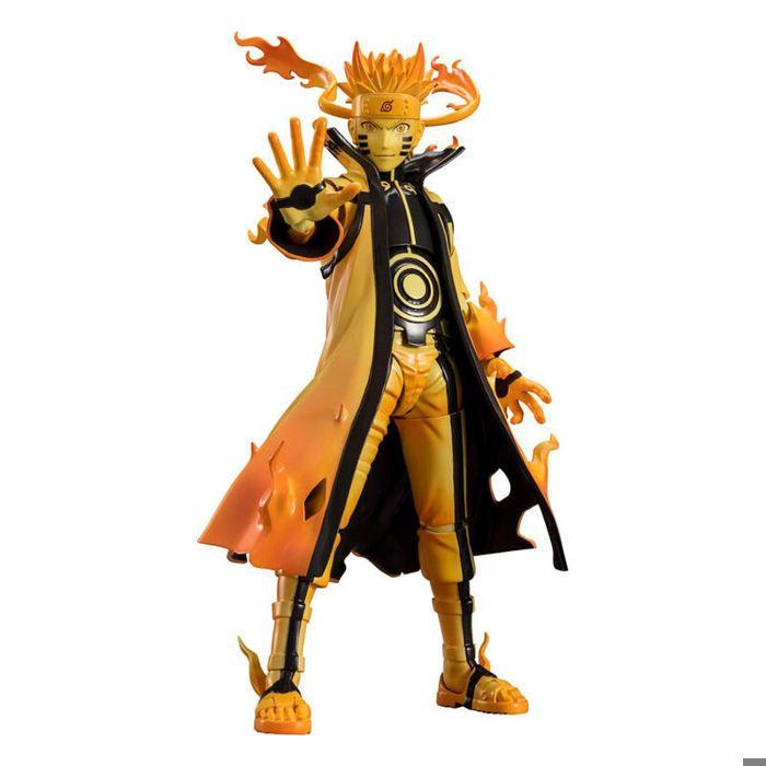 Figurine Banpresto Naruto Shippuden Courageous Strength That Binds Naruto Uzumaki Kurama Link SH Figuarts arancione