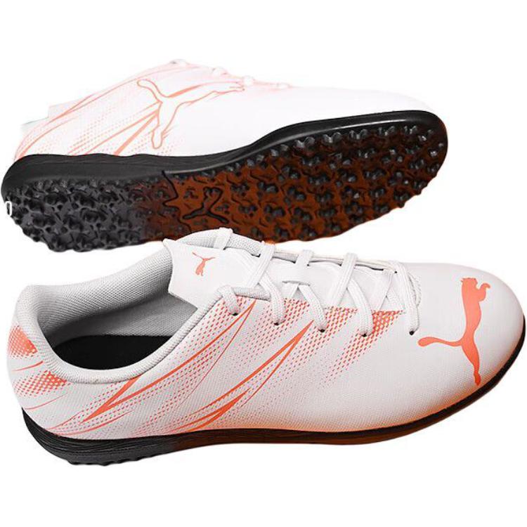 Puma Attacanto TT Jr Chaussures de Football pour Enfants Confortables et Polyvalentes à Tige Basse Chaussures de Football pour Enfants Blanc 107481-13