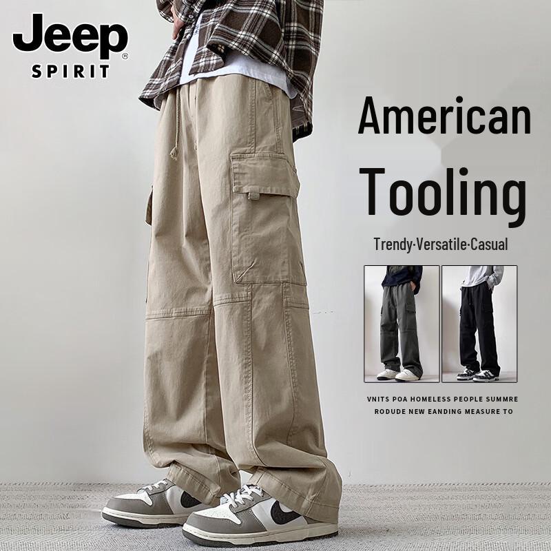 JEEP SPIRIT Men s Loose Straight Cargo Pants 32