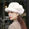 2023 Korean Style Waterproof Mink Bear Hat with Cat Ears - Warm Spring/Autumn Fashion for Women