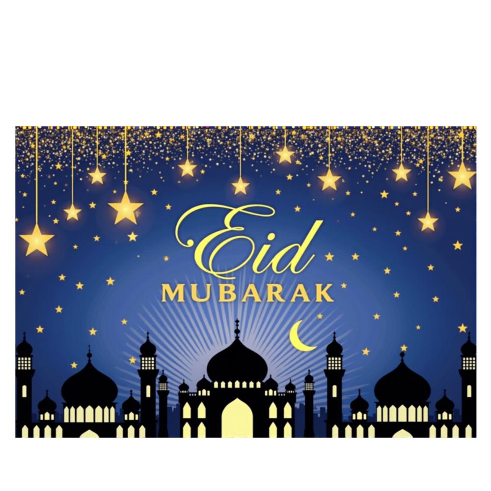 Ramadan Eid Mubarak Decoration Backdrop Banner Family Room Photo Background Party Decors Home Moon Star Background New