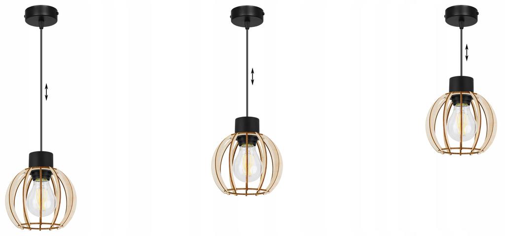 MODERN WOODEN LED CEILING HANGING LAMP