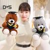 Graduation Owl Bear Doll Cute Plush Class of 2025 Gift for Her Him Personalized School Stuffed Animal Mini Doctoral Hat Design Graduation Decorations