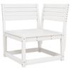 5 Piece Garden Sofa Set White Solid Pine Wood
