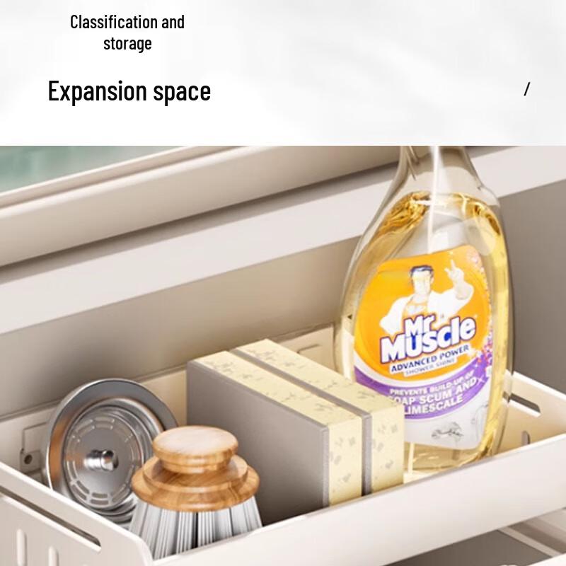 Kitchen Countertop Storage Rack with Dishcloth Holder, Drain Tray & Spice Rack