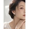 Black Bow Rhinestone 925 Silver Needle Luxury Vintage Drop Earrings For Women