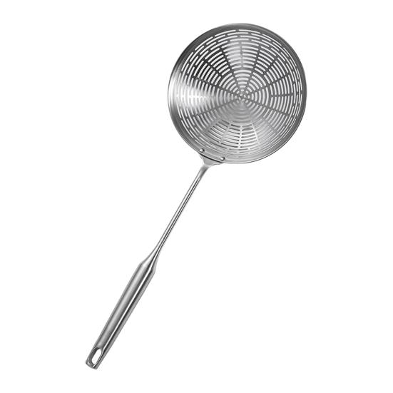 Stainless Steel Spider Strainer Skimmer Long-Handled Mesh Oil Strainer Spoon for Deep Frying Pasta & Hot Pot Rust-Resistant Kitchen Cooking Spoon