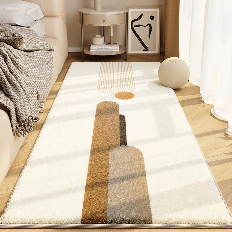 Morandi Color Bedroom Bedside Carpet Master Bedroom Bedside Floor Mat Room Premium Sense Floor Mat Long Strip Machine Washable Mat