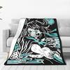 Muichiro Tokito Blankets Coral Fleece Plush Anime Demon Slayer Warm Throw Blankets for Airplane Travel Bedroom Quilt