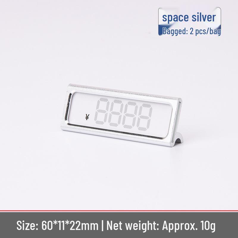 

High-End Digital Price Display Stand for Products: Jewelry, Wine, Tea, Red/White Tags 2 items (1 bag)