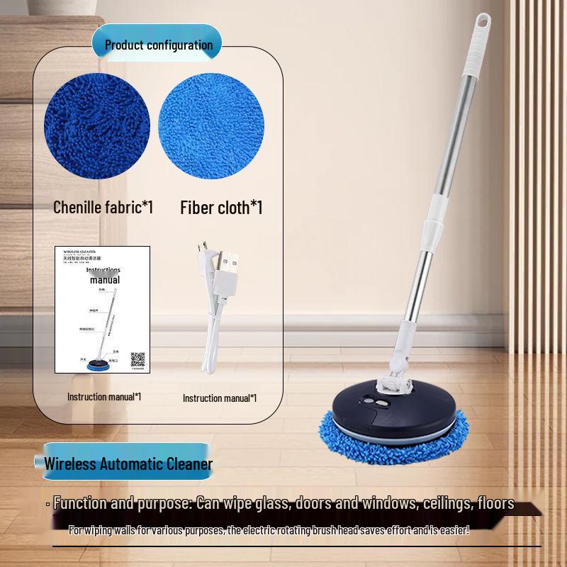 Automatic Electric Window Cleaning Robot with Telescopic Rod