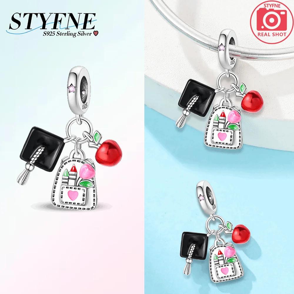 Decorative Charms Plata Originales Graduation Hat Owl Beads For Charms Copper Arm Bracelet Beads Jewellery Creating Women'S Present