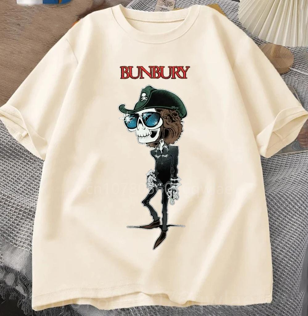 BUNBURY T-Shirt Mexico Tour 2022 Enrique Heroes Silencio Crew Neck Short Sleeves Casual Loose Tops Cotton Fashion Streetwear