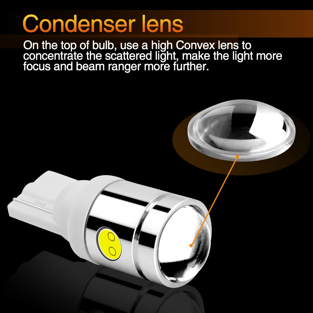 Xukey Car T10 LED Wedge Bulbs 501 168 W5W Lights License Plate Side Reading Lamp
